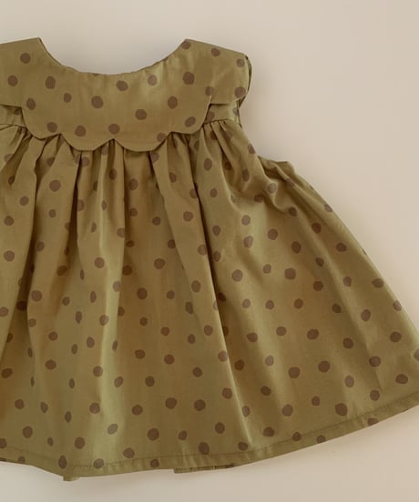 HELLO LUPO - Kumo blouse, yellow brown dots