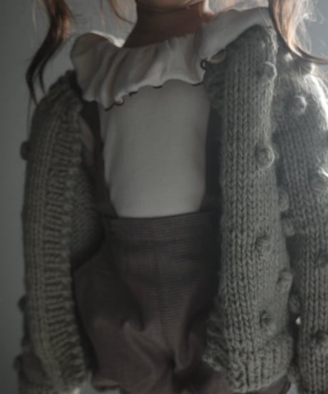 THE BLUEBERRY HILL - Popcorn Cardigan  Flax
