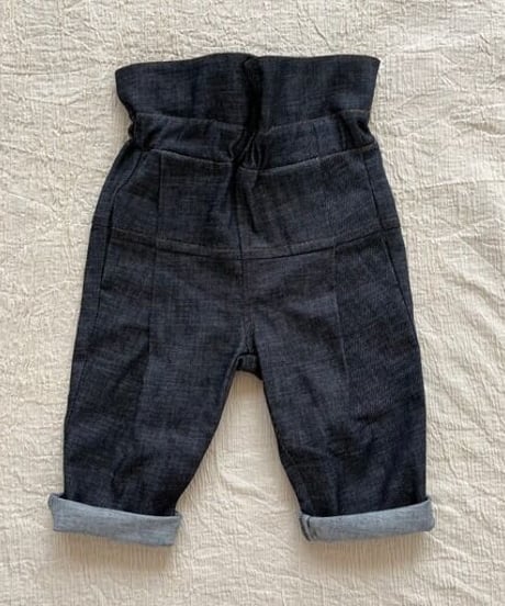 HELLO LUPO - E8 Trousers , high waister (Navy blue denim)