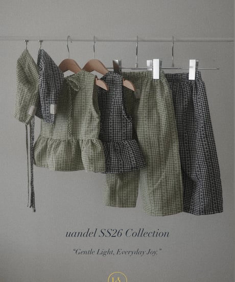 UANDEL - Willow Green Gingham Top
