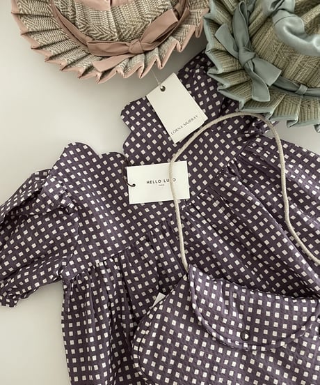 HELLO LUPO - L Bag (Lilac quadri)