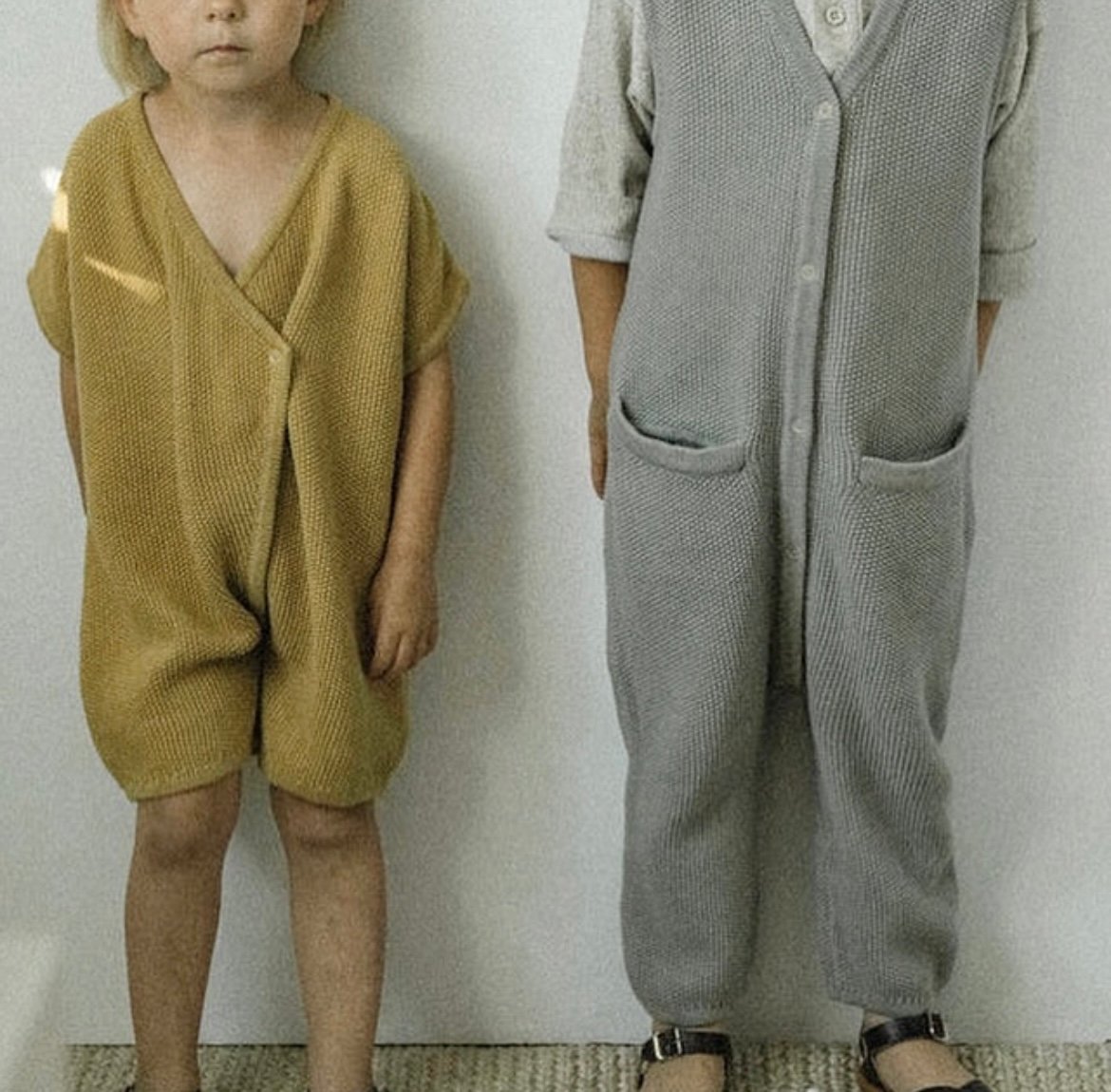 el.vira - Knit Textured Romper | Slate Grey |