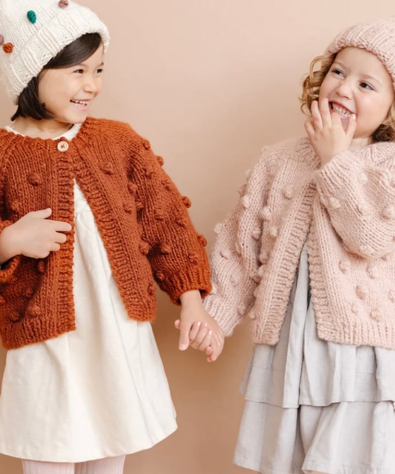 THE BLUEBERRY HILL 人気のポップコーンニット⭐︎新品未使用！ THE BLUEBERRY HILL - Popcorn Cardigan Blush |