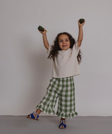 organic zoo - Dill Gingham Frill Culottes