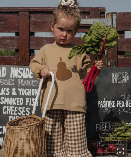 organic zoo - Chestnut Gingham Frill Culottes