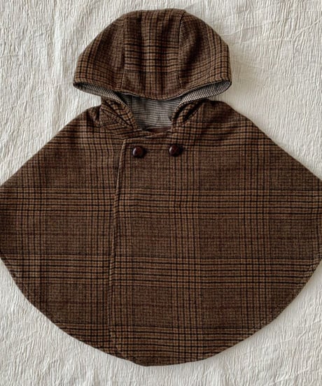HELLO LUPO - Lupo poncho / brown check