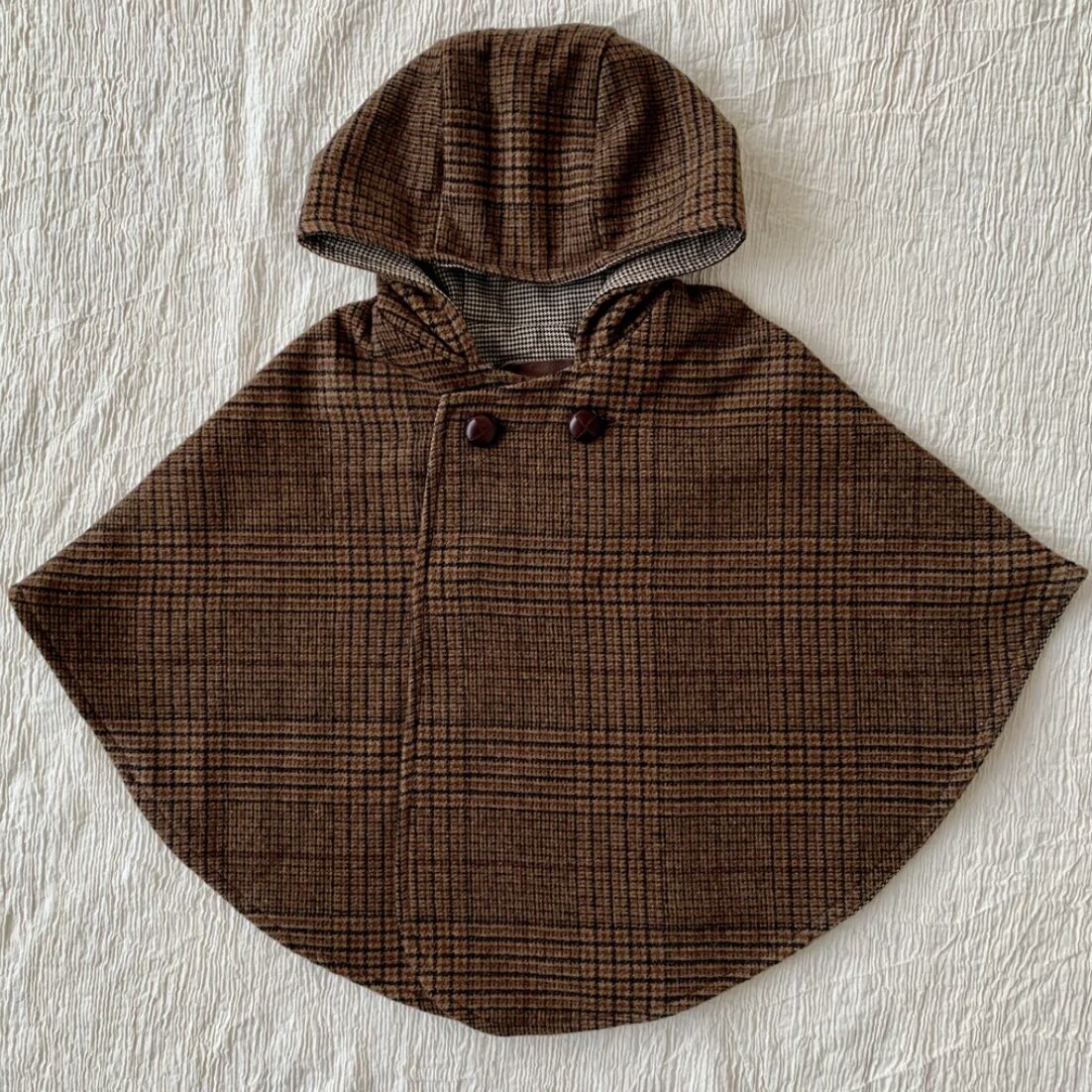 HELLO LUPO - Lupo poncho / brown check