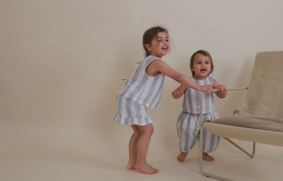 organic zoo - Sardine Stripes Frill Shorts | U