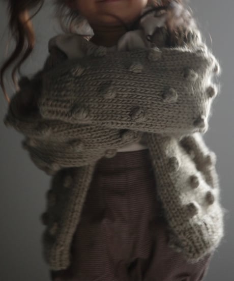 THE BLUEBERRY HILL - Popcorn Cardigan  Flax