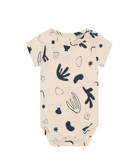 organic zoo - Capri Undyed Cotton Short Sleeve Bodysuit