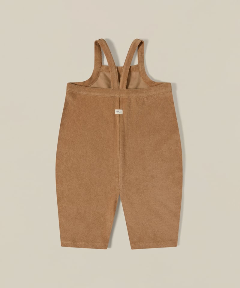 organic zoo Gold Terry Cropped Dungarees
