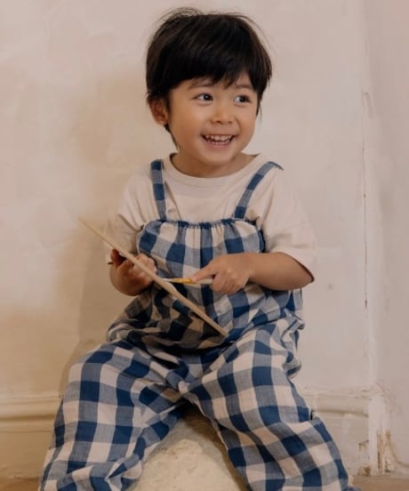 organic zoo - Pottery Blue Gingham Artisan Jumpsuit