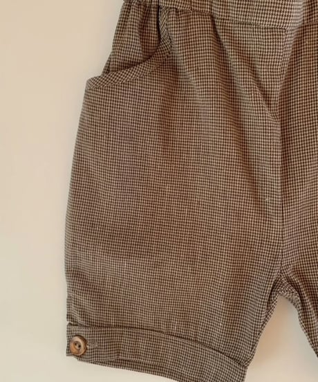 HELLO LUPO - Gigi shorts, brown houndstooth