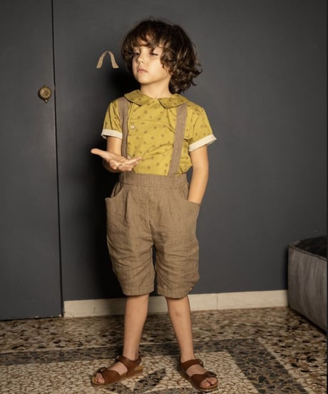 HELLO LUPO - Gigi shorts, brown houndstooth