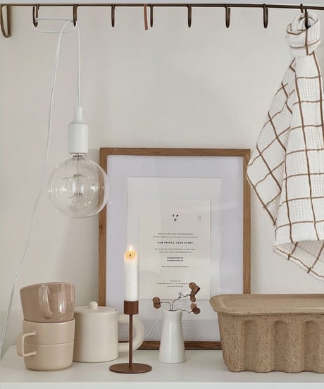 cooee design - CANDLESTICK 13CM COCONUT
