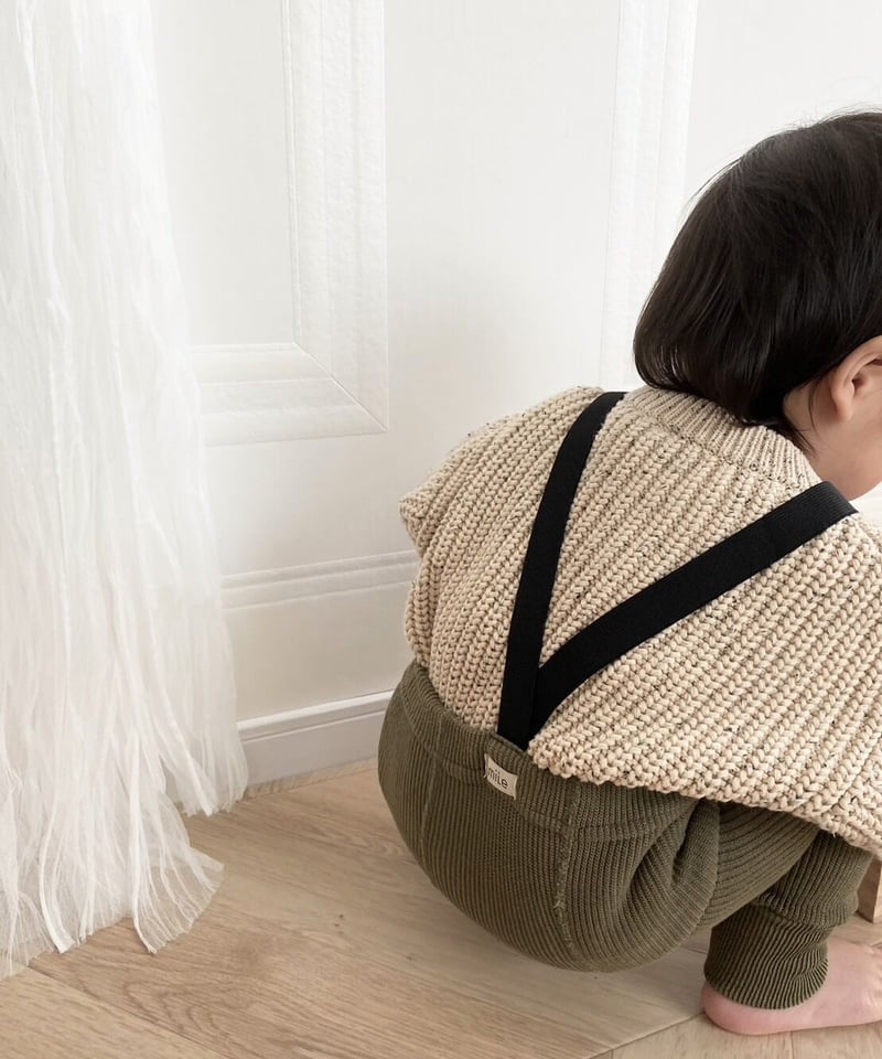 mile -suspender leggings (herbal green) | UANDEL