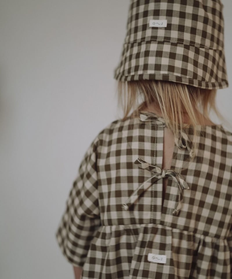 ワンピース Olive Gingham Bella Dress  organiczoo organic zoo - Olive Gingham Bella Dress 送料無料 |