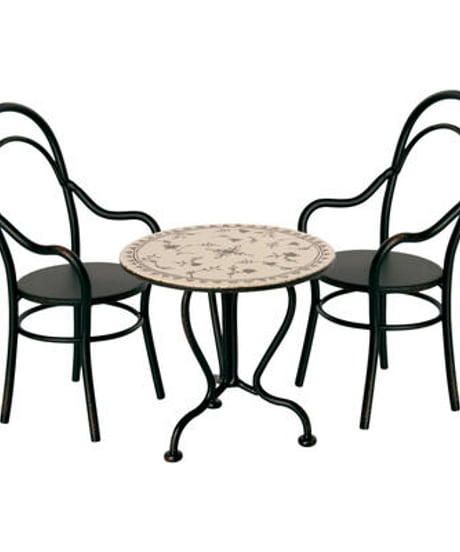 【予約販売商品】Maileg - Vintage tea table; Micro - Anthracite MICRO (ビンテージ・ティーテーブル/アントラシートー)