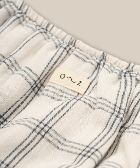 organic zoo - Navy Window Check Shortie