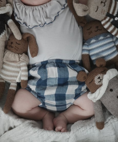 organic zoo - Pottery Blue Gingham Shortie送料無料