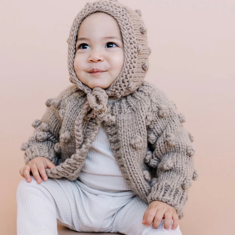 THE BLUEBERRY HILL - Popcorn Cardigan Flax | U