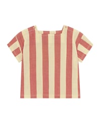 organic zoo - Tomato Stripes Square Neck T- Shirt