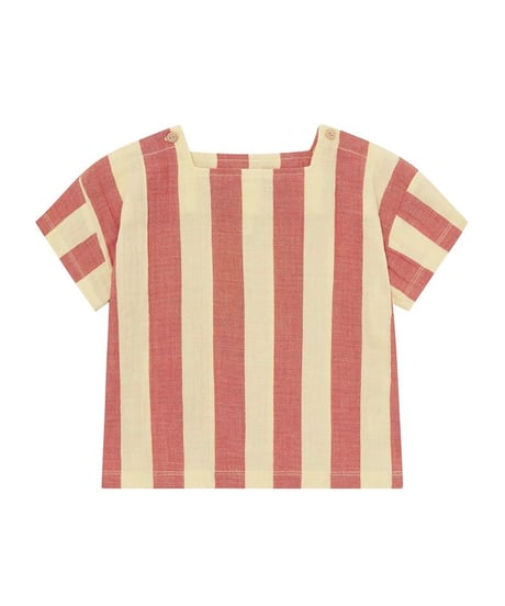 organic zoo - Tomato Stripes Square Neck T- Shirt