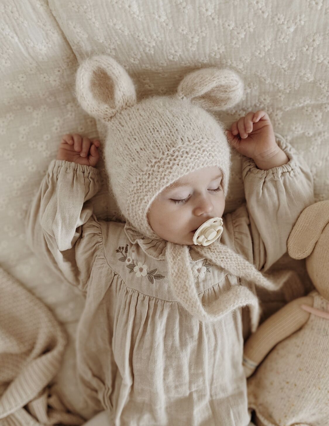 kiddy stuff mouse ボンネット2-4y