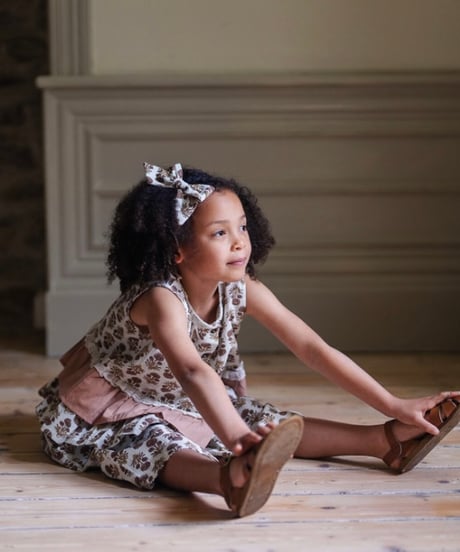 Little Cotton Clothes - Molly Trousers Jaipur Floral in Tea Rose