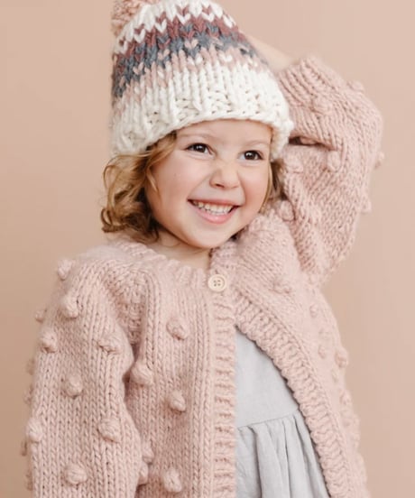 THE BLUEBERRY HILL - Popcorn Cardigan  Blush