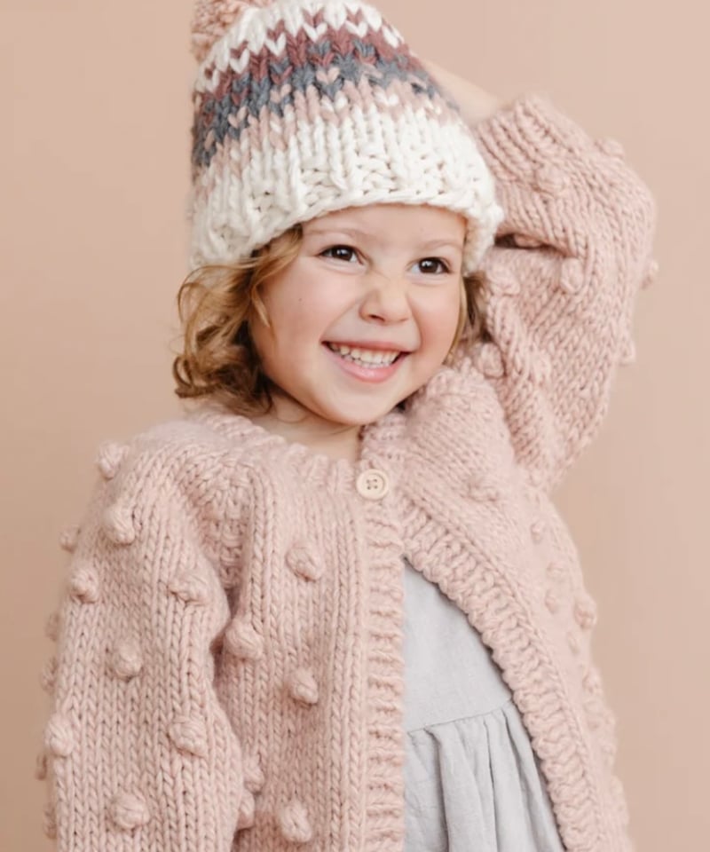 THE BLUEBERRY HILL 人気のポップコーンニット⭐︎新品未使用！ THE BLUEBERRY HILL - Popcorn Cardigan Blush |