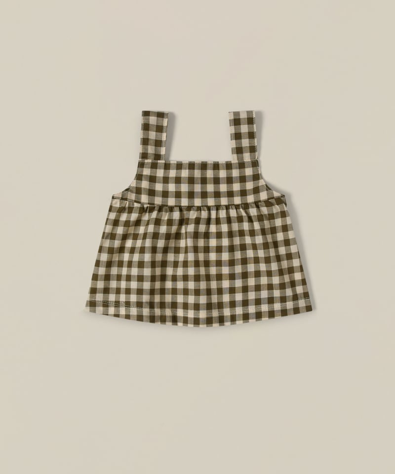 organic zoo - Olive Gingham Dolce Top 送料無料 | U 