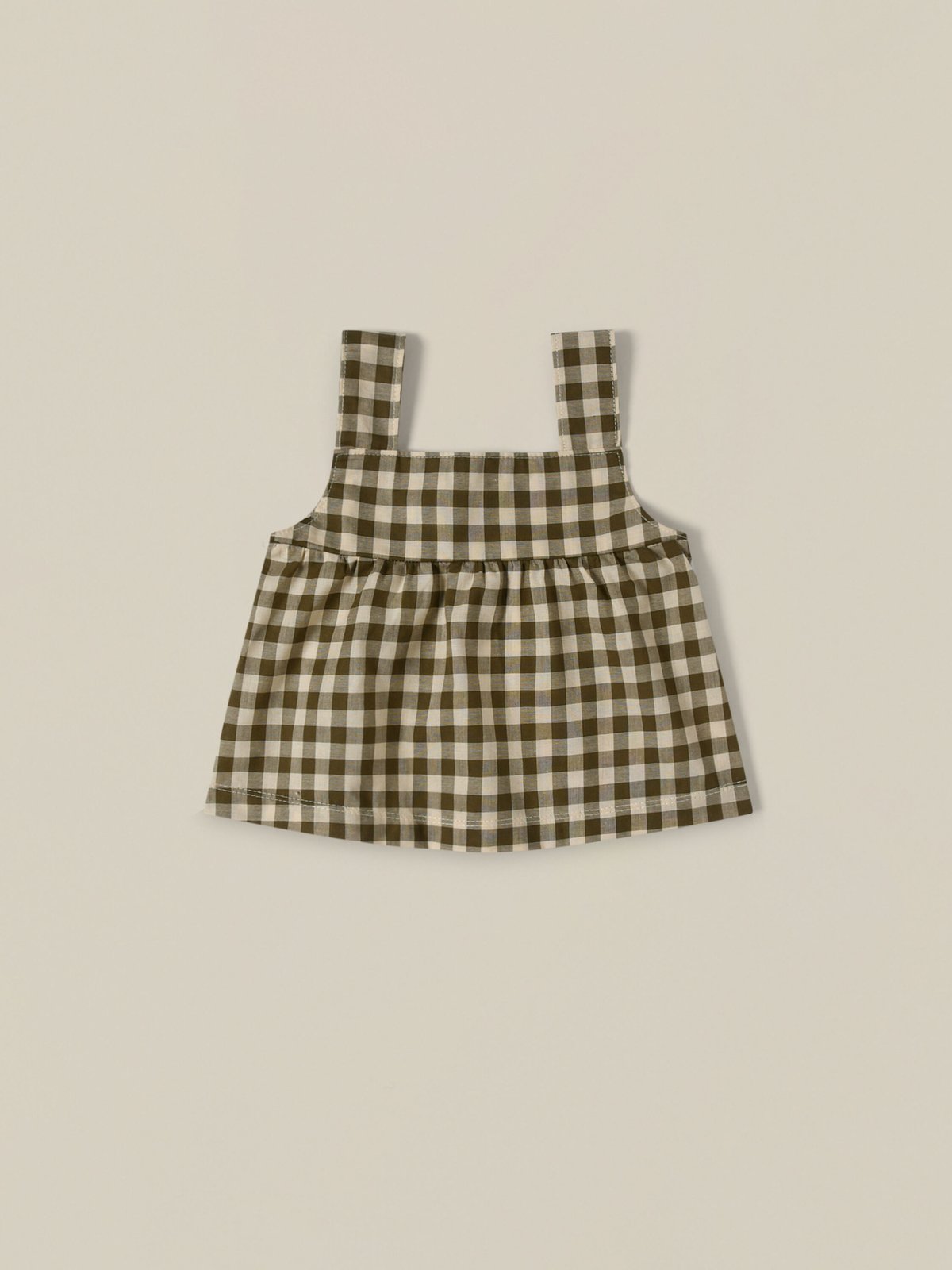 organic zoo - Olive Gingham Dolce Top 送料無料 | U