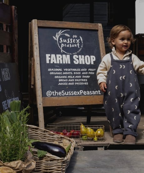 organic zoo - Charcoal Midnight Dungarees