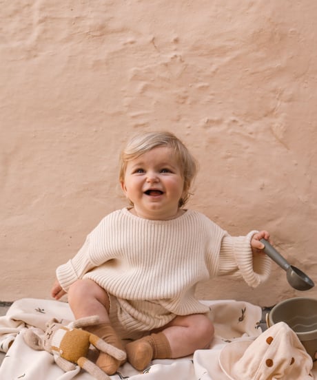 organic zoo - Boat Neck Oat Knitted Top