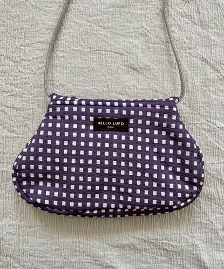 HELLO LUPO - L Bag (Lilac quadri)