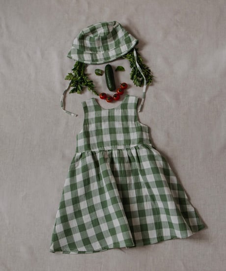 organic zoo - Dill Gingham Bucket Sun Hat