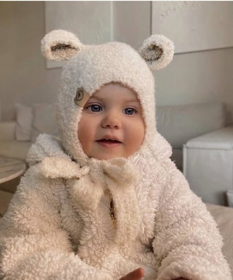 Kiddy Stuff - Boucle Bear Hat Ivory