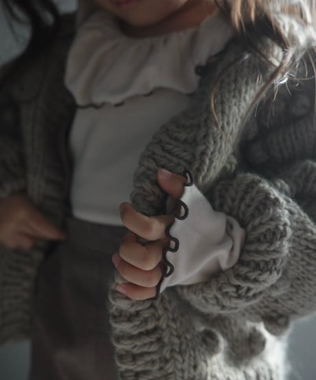 THE BLUEBERRY HILL - Popcorn Cardigan  Flax