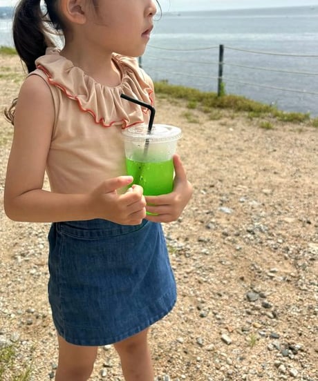 【予約商品】UANDEL - mellow collared tank tops(salmon pink)