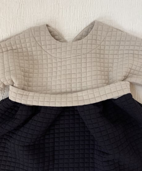 HELLO LUPO - Sofie Dress ( Quadri Beige)