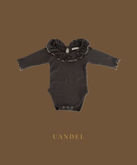 UANDEL- Mellow Collared Romper (Charcoal)