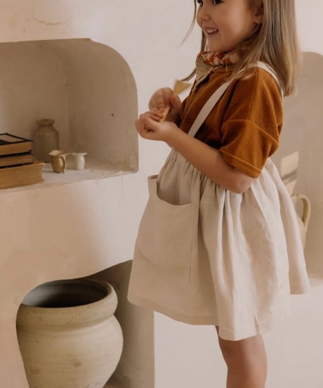 organic zoo - Ceramic White Maker Crossback Skirt送料無料