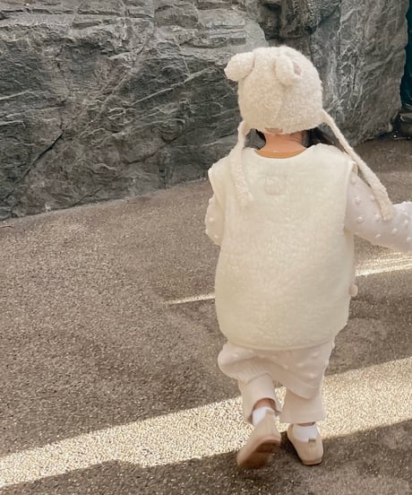 Kiddy Stuff - Boucle Bear Hat Ivory