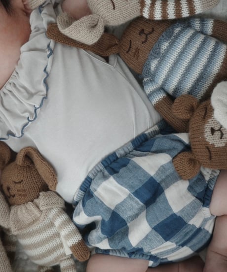 organic zoo - Pottery Blue Gingham Shortie送料無料