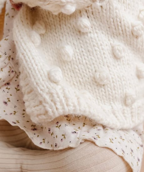 THE BLUEBERRY HILL - Popcorn Cardigan  Cream