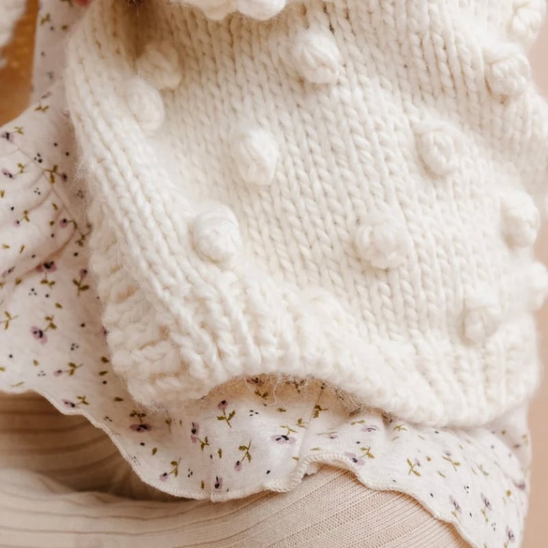 THE BLUEBERRY HILL - Popcorn Cardigan Cream |