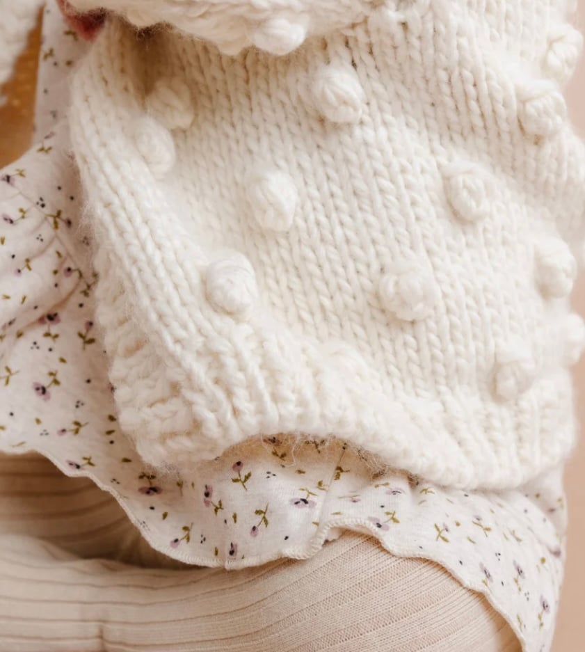 THE BLUEBERRY HILL 人気のポップコーンニット⭐︎新品未使用！ THE BLUEBERRY HILL - Popcorn Cardigan Cream |