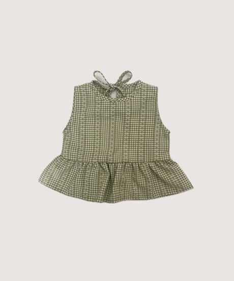 UANDEL - Willow Green Gingham Top