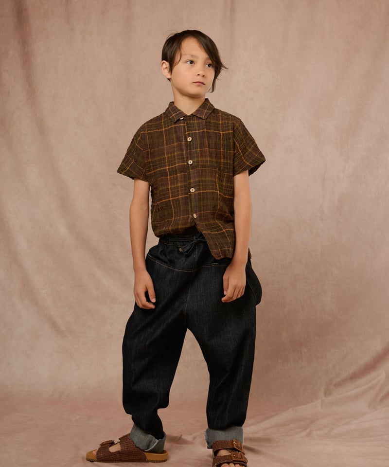 ボトムス HELLO LUPO Brooks Trousers Brown D HELLO LUPO - BROOKS TROUSERS - BLUE DENIM | UANDEL